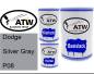 Preview: Dodge, Silver Gray, P08: 500ml Lackdose + 500ml Klarlack + 250ml Härter - Set, von ATW Autoteile West.